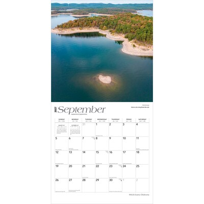 2027 BrownTrout Oklahoma Wild & Scenic 12" x 12" Monthly Wall Calendar (9798330710799)