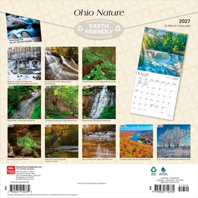 2027 BrownTrout Ohio Nature 12 x 12 Monthly Wall Calendar (9798330710782)