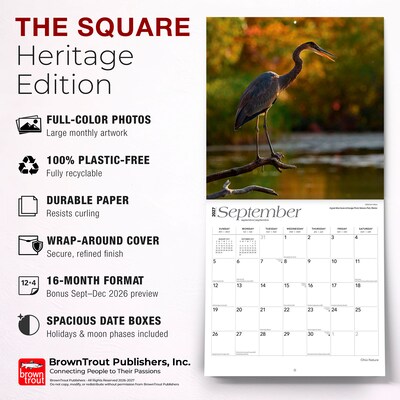 2027 BrownTrout Ohio Nature 12" x 12" Monthly Wall Calendar (9798330710782)