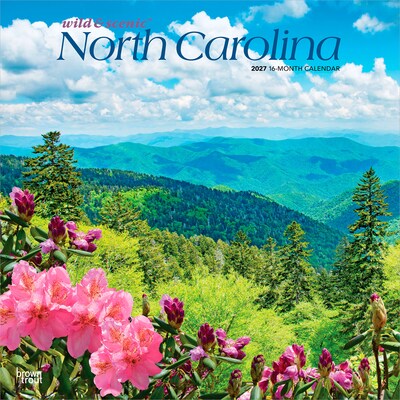 2027 BrownTrout North Carolina Wild & Scenic 12 x 12 Monthly Wall Calendar (9798330710775)