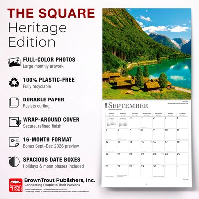 2027 BrownTrout Norway 12" x 12" Monthly Wall Calendar (9798330711697)