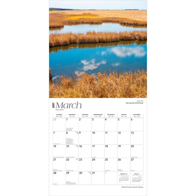 2027 BrownTrout North Dakota Wild & Scenic 12" x 12" Monthly Wall Calendar (9798330714414)