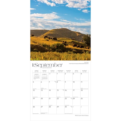 2027 BrownTrout North Dakota Wild & Scenic 12" x 12" Monthly Wall Calendar (9798330714414)
