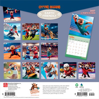 2027 BrownTrout Otter Games 12 x 12 Monthly Wall Calendar (9798330711444)