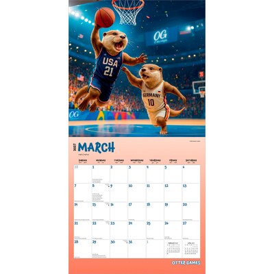 2027 BrownTrout Otter Games 12" x 12" Monthly Wall Calendar (9798330711444)