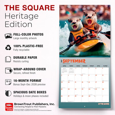 2027 BrownTrout Otter Games 12" x 12" Monthly Wall Calendar (9798330711444)