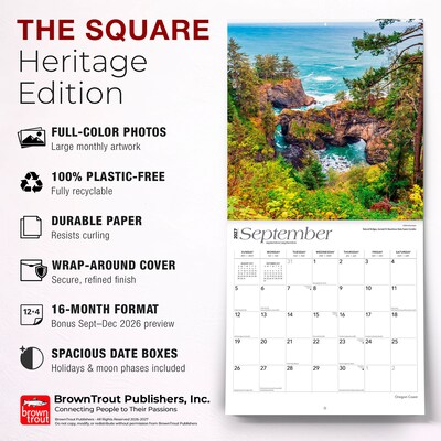 2027 BrownTrout Oregon Coast 12" x 12" Monthly Wall Calendar (9798330710812)