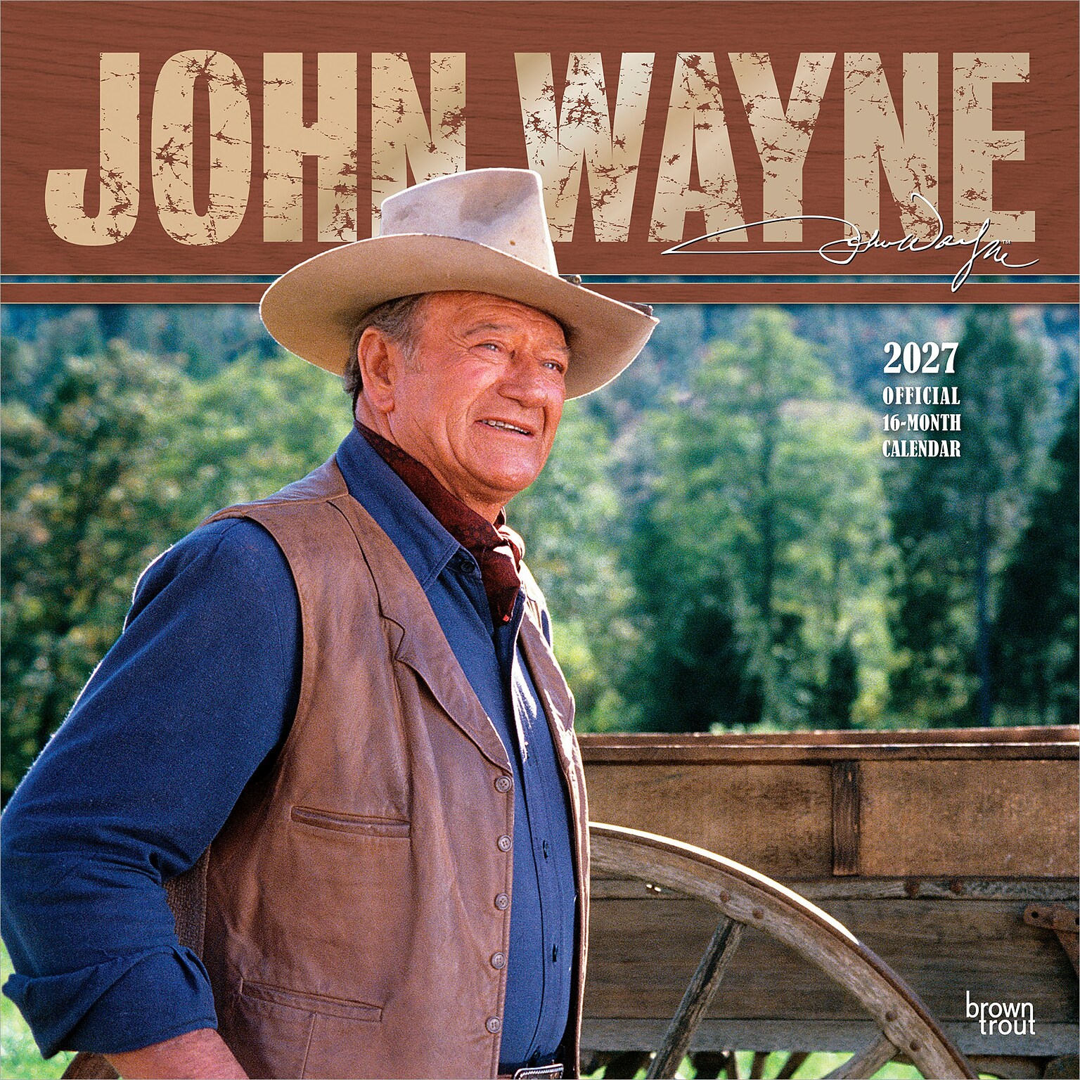 2027 BrownTrout John Wayne 12 x 12 Monthly Wall Calendar (9798330713271)