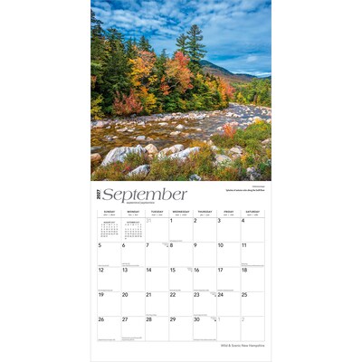 2027 BrownTrout New Hampshire Wild & Scenic 12" x 12" Monthly Wall Calendar (9798330710737)