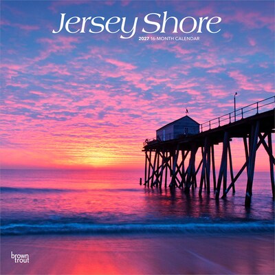 2027 BrownTrout Jersey Shore 12 x 12 Monthly Wall Calendar (9798330710591)