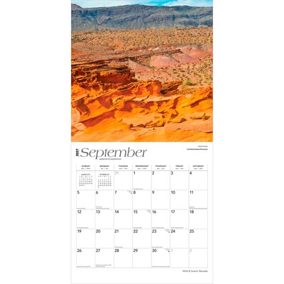 2027 BrownTrout Nevada Wild & Scenic 12" x 12" Monthly Wall Calendar (9798330710720)