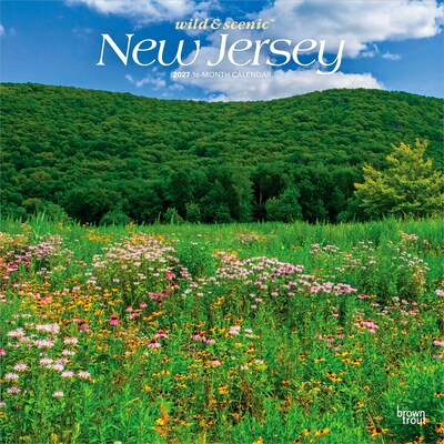 2027 BrownTrout New Jersey Wild & Scenic 12 x 12 Monthly Wall Calendar (9798330710744)