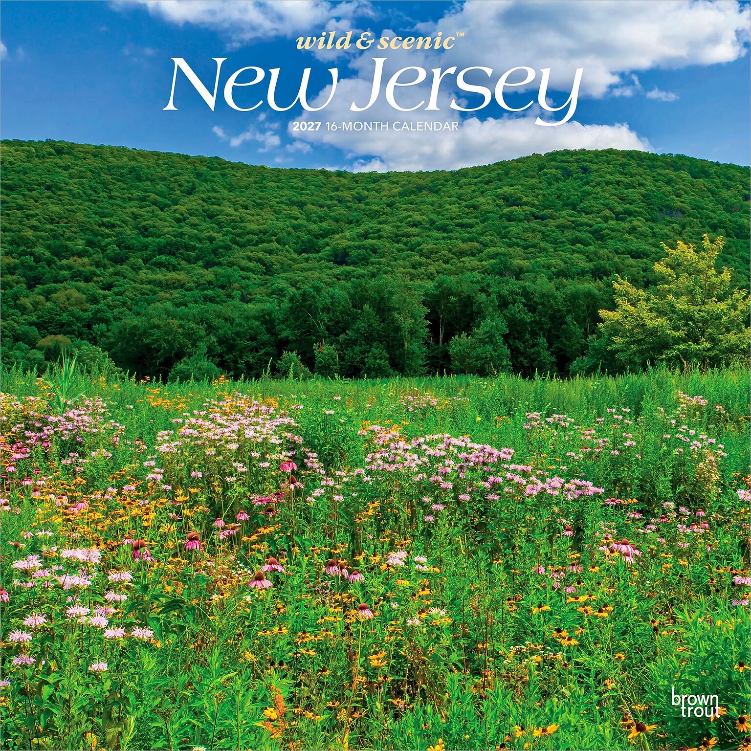 2027 BrownTrout New Jersey Wild & Scenic 12 x 12 Monthly Wall Calendar (9798330710744)