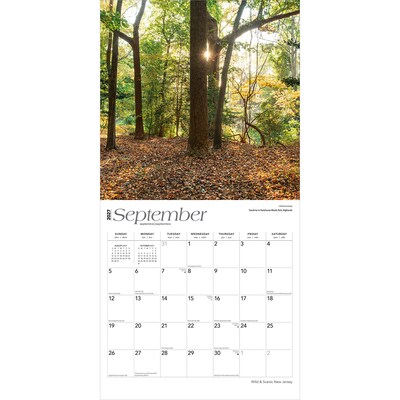 2027 BrownTrout New Jersey Wild & Scenic 12" x 12" Monthly Wall Calendar (9798330710744)