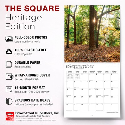 2027 BrownTrout New Jersey Wild & Scenic 12" x 12" Monthly Wall Calendar (9798330710744)