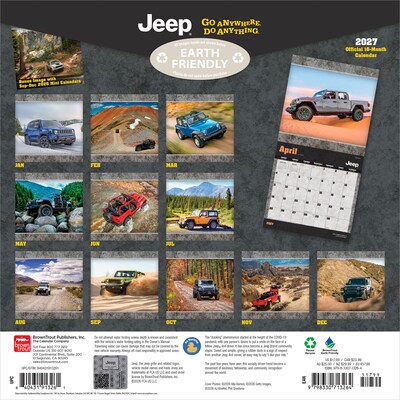 2027 BrownTrout Jeep 12 x 12 Monthly Wall Calendar (9798330713264)