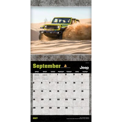 2027 BrownTrout Jeep 12" x 12" Monthly Wall Calendar (9798330713264)