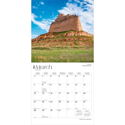 2027 BrownTrout Nebraska Wild & Scenic 12" x 12" Monthly Wall Calendar (9798330714407)