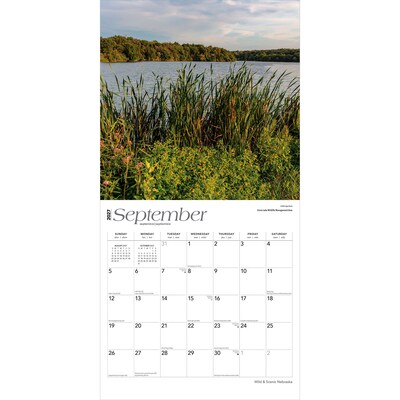 2027 BrownTrout Nebraska Wild & Scenic 12" x 12" Monthly Wall Calendar (9798330714407)