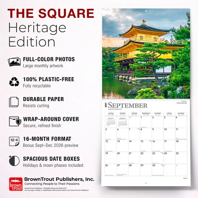 2027 BrownTrout Japan 12" x 12" Monthly Wall Calendar (9798330711673)