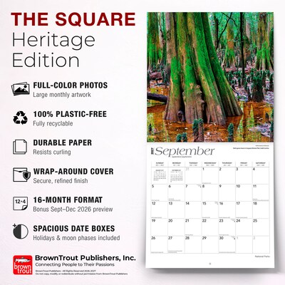2027 BrownTrout National Parks 12" x 12" Monthly Wall Calendar (9798330710355)