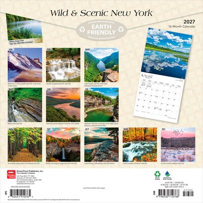 2027 BrownTrout New York Wild & Scenic 12 x 12 Monthly Wall Calendar (9798330710768)