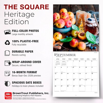 2027 BrownTrout Kitchen 12" x 12" Monthly Wall Calendar (9798330711314)