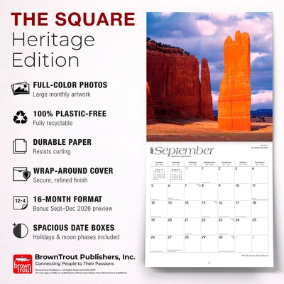 2027 BrownTrout New Mexico Wild & Scenic 12" x 12" Monthly Wall Calendar (9798330710751)