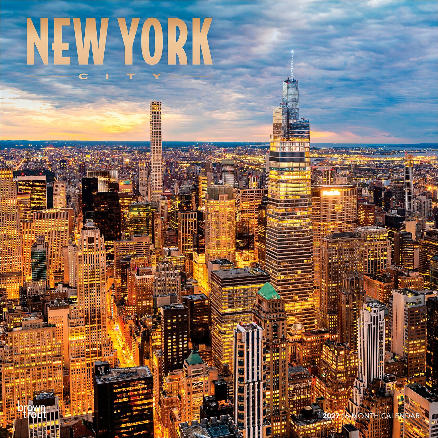 2027 BrownTrout New York City 12 x 12 Monthly Wall Calendar (9798330711031)