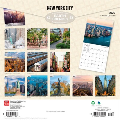 2027 BrownTrout New York City 12 x 12 Monthly Wall Calendar (9798330711031)
