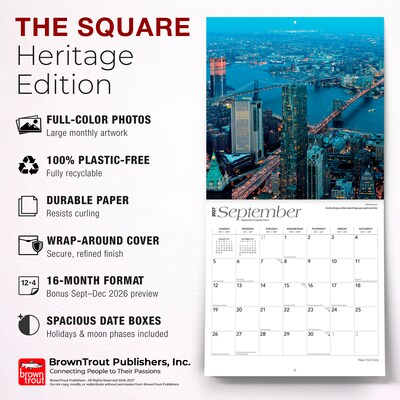 2027 BrownTrout New York City 12" x 12" Monthly Wall Calendar (9798330711031)