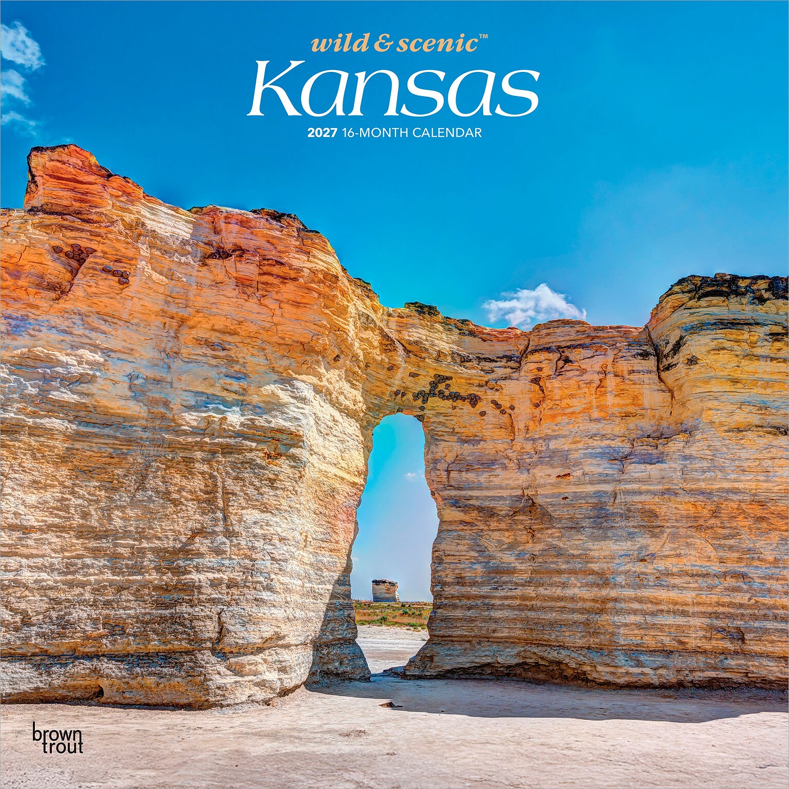 2027 BrownTrout Kansas Wild & Scenic 12 x 12 Monthly Wall Calendar (9798330714292)