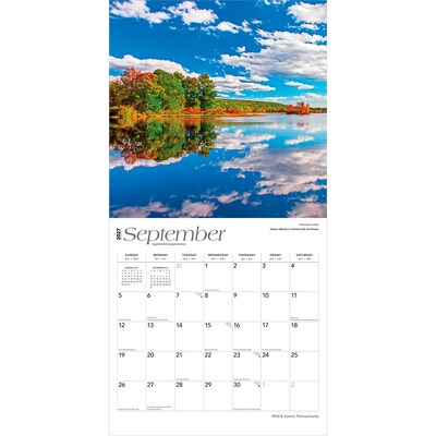 2027 BrownTrout Pennsylvania Wild & Scenic 12" x 12" Monthly Wall Calendar (9798330710836)