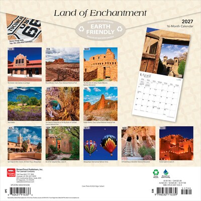 2027 BrownTrout New Mexico Places 12 x 12 Monthly Wall Calendar (9798330714339)