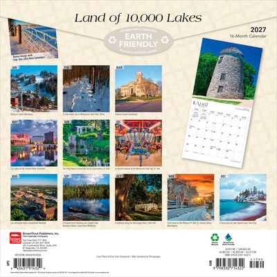 2027 BrownTrout Minnesota Places 12 x 12 Monthly Wall Calendar (9798330714322)