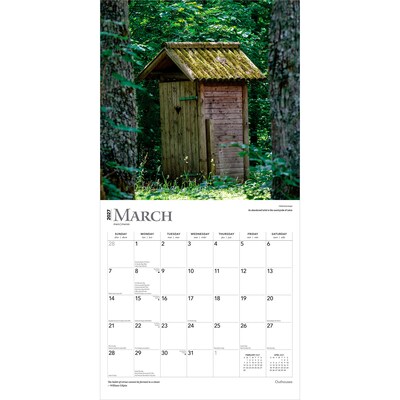 2027 BrownTrout Outhouses 12" x 12" Monthly Wall Calendar (9798330711338)