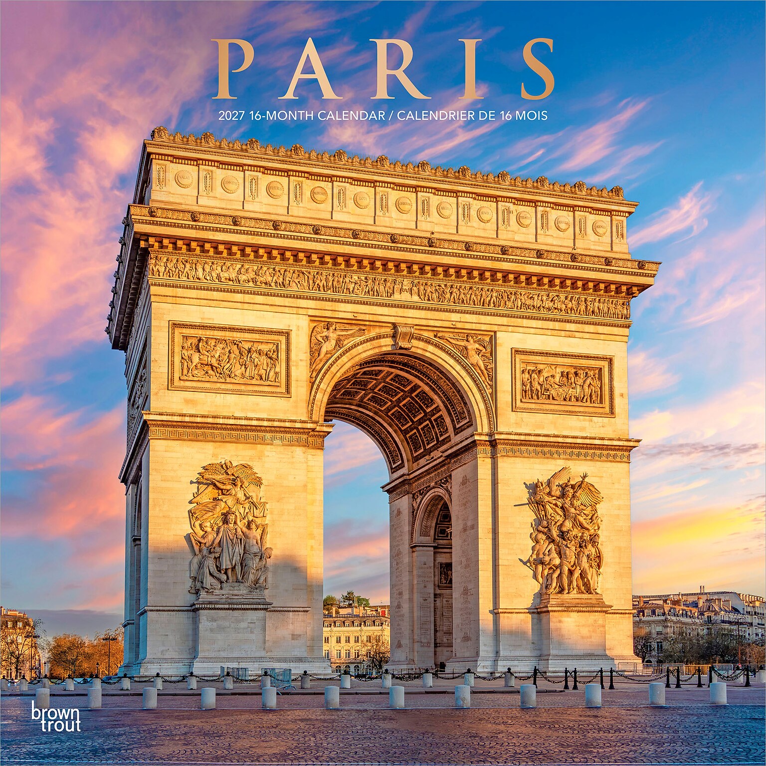 2027 BrownTrout Paris 12 x 12 Monthly Wall Calendar (9798330711703)