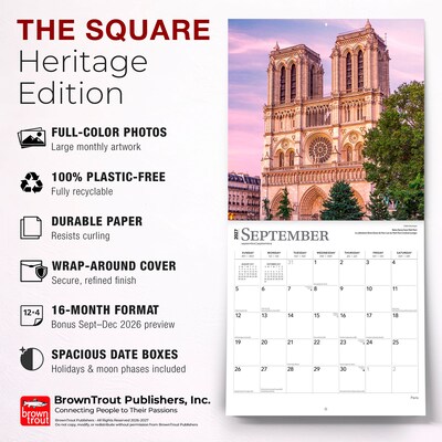 2027 BrownTrout Paris 12" x 12" Monthly Wall Calendar (9798330711703)