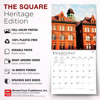 2027 BrownTrout Illinois Places 12" x 12" Monthly Wall Calendar (9798330710614)
