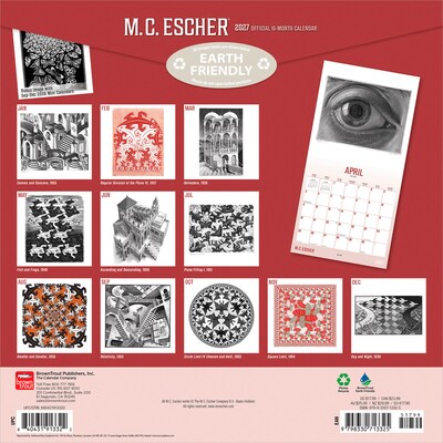 2027 BrownTrout M.C. Escher 12 x 12 Monthly Wall Calendar (9798330713325)