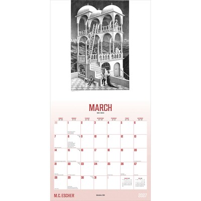 2027 BrownTrout M.C. Escher 12" x 12" Monthly Wall Calendar (9798330713325)