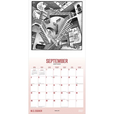 2027 BrownTrout M.C. Escher 12" x 12" Monthly Wall Calendar (9798330713325)