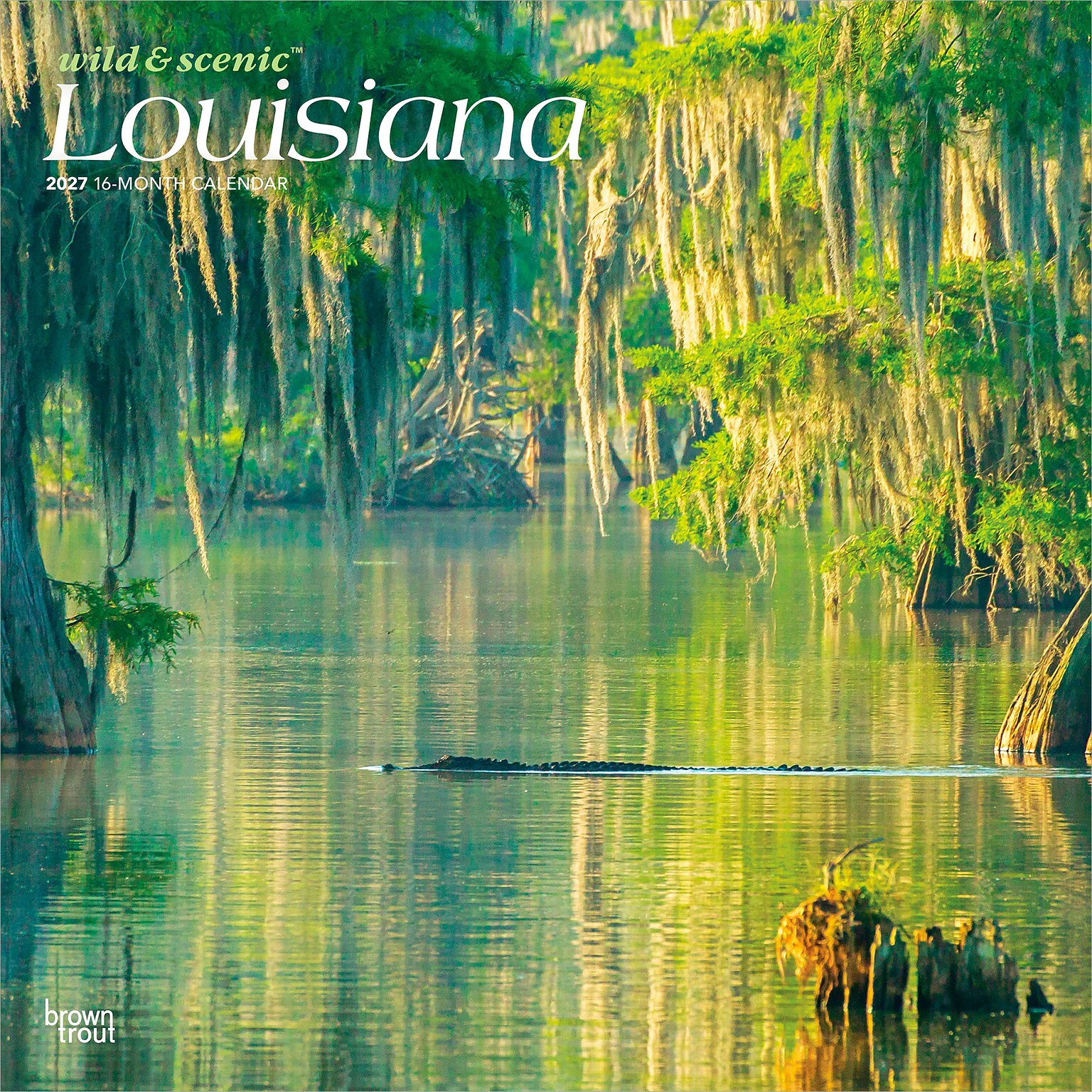 2027 BrownTrout Louisiana Wild & Scenic 12 x 12 Monthly Wall Calendar (9798330710638)