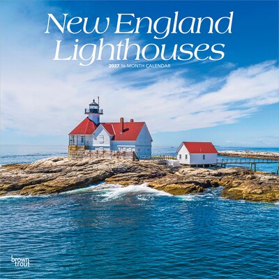 2027 BrownTrout New England Lighthouses 12 x 12 Monthly Wall Calendar (9798330710331)