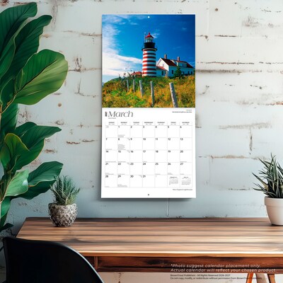 2027 BrownTrout New England Lighthouses 12" x 12" Monthly Wall Calendar (9798330710331)
