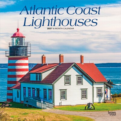 2027 BrownTrout Atlantic Coast Lighthouses 12 x 12 Monthly Wall Calendar (9798330710324)