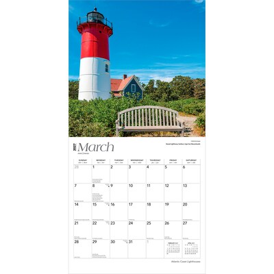 2027 BrownTrout Atlantic Coast Lighthouses 12" x 12" Monthly Wall Calendar (9798330710324)