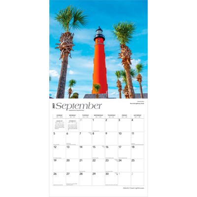 2027 BrownTrout Atlantic Coast Lighthouses 12" x 12" Monthly Wall Calendar (9798330710324)