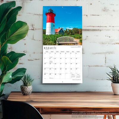 2027 BrownTrout Atlantic Coast Lighthouses 12" x 12" Monthly Wall Calendar (9798330710324)
