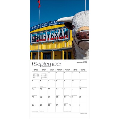 2027 BrownTrout Texas Places 12" x 12" Monthly Wall Calendar (9798330710621)